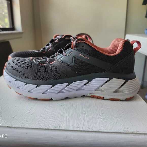 Hoka One One Shoes - HOKA One One Gaviota 2 Women’s Running Shoes Gray Coral Size 6.5 Stability